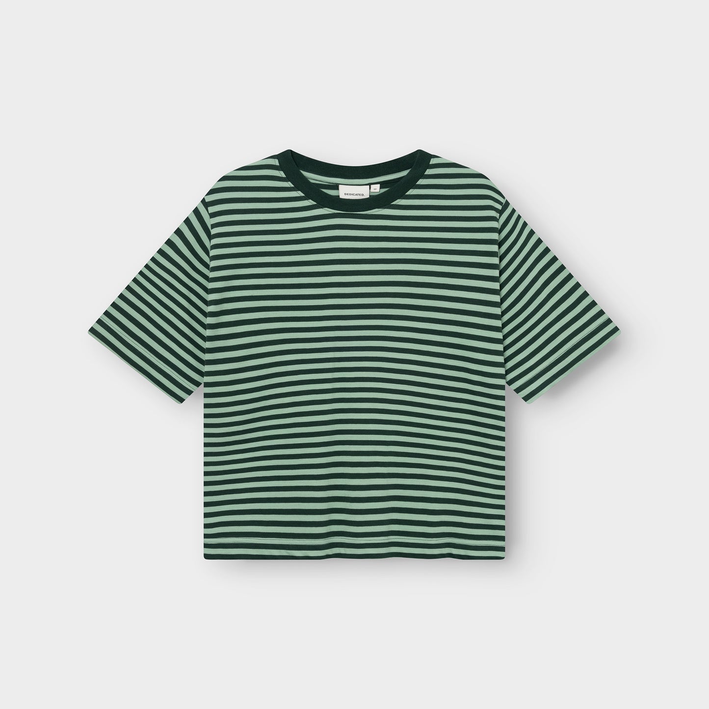 Vadstena Stripe T-Shirt - Dark Green/Granite Green