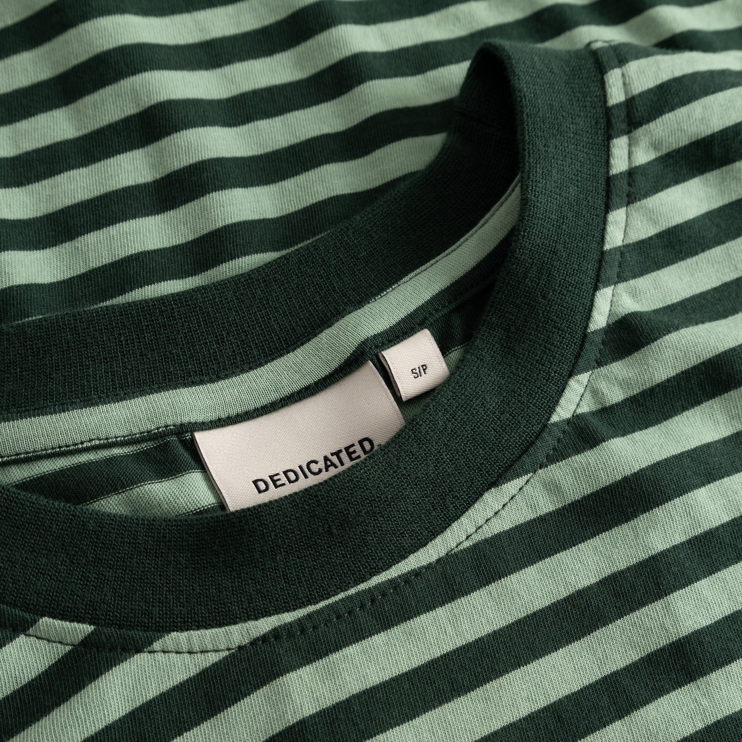 Vadstena Stripe T-Shirt - Dark Green/Granite Green