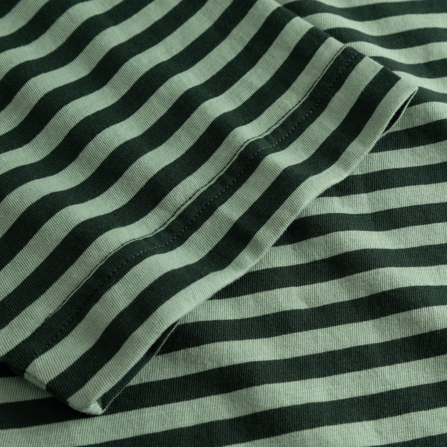 Vadstena Stripe T-Shirt - Dark Green/Granite Green