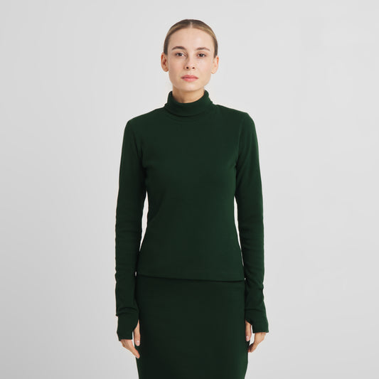Rib Top Malma - Dark Green