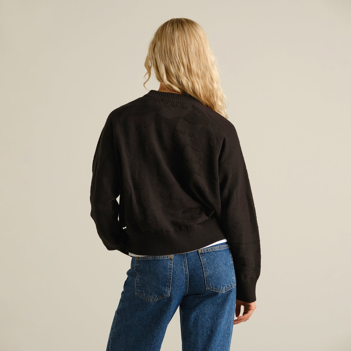 Husie Sweater Pepita Cats - Black