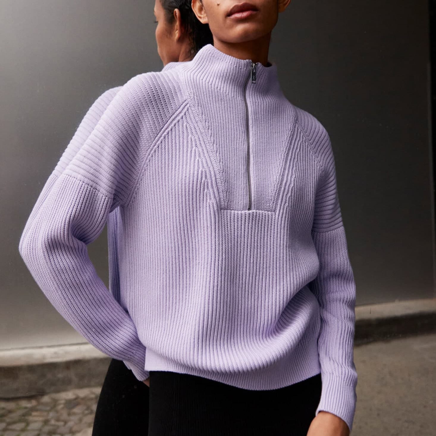LAST ONE in L - Knitted Ronyiaas Sweater - Lavender Light