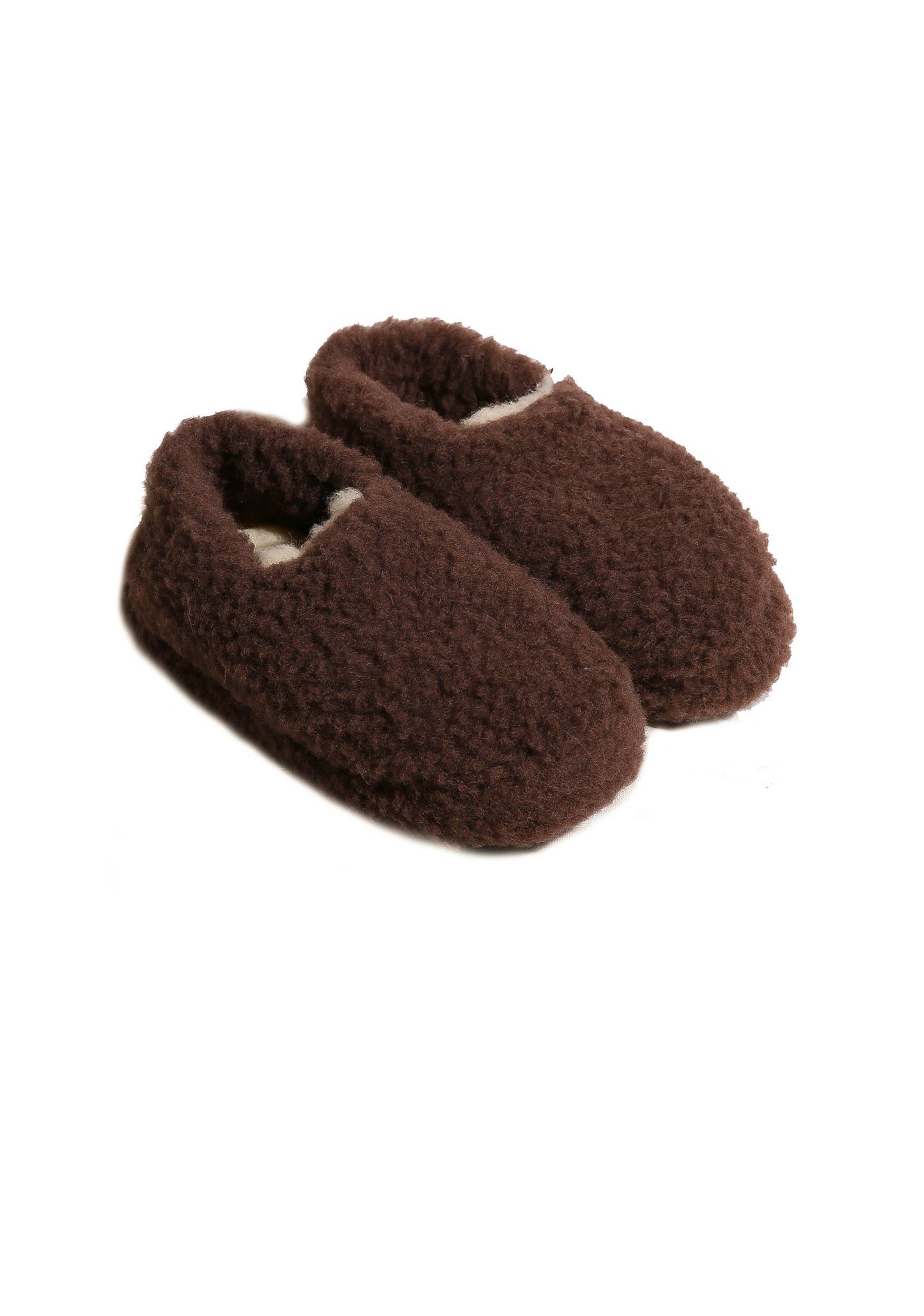 Wool Siberian Slippers - Choco Martini