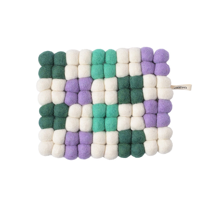 Trivet Rectangular - Green/Lilac