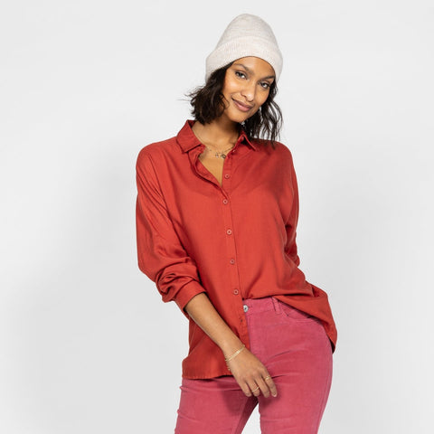 LAST ONE in L - Aude Soft Blouse - Dahlia