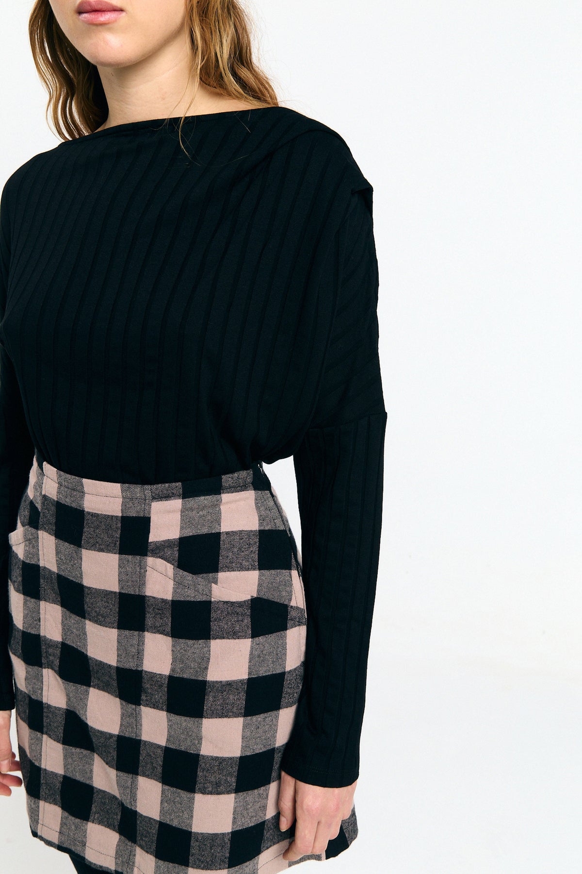 Faro Skirt - Check Black