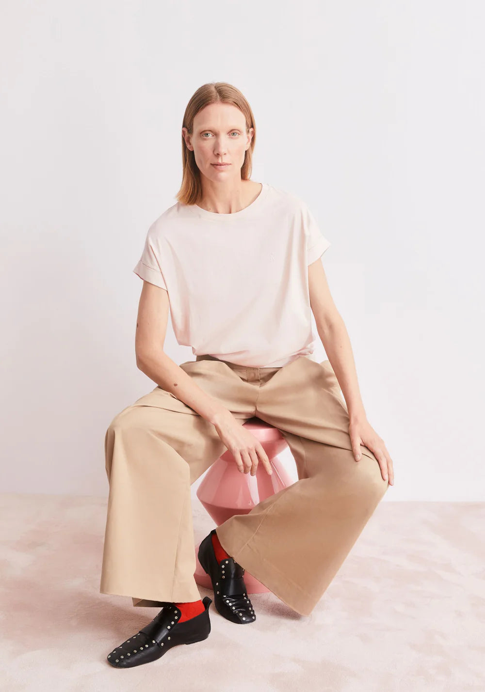 Idaara T-shirt - Pale Peach