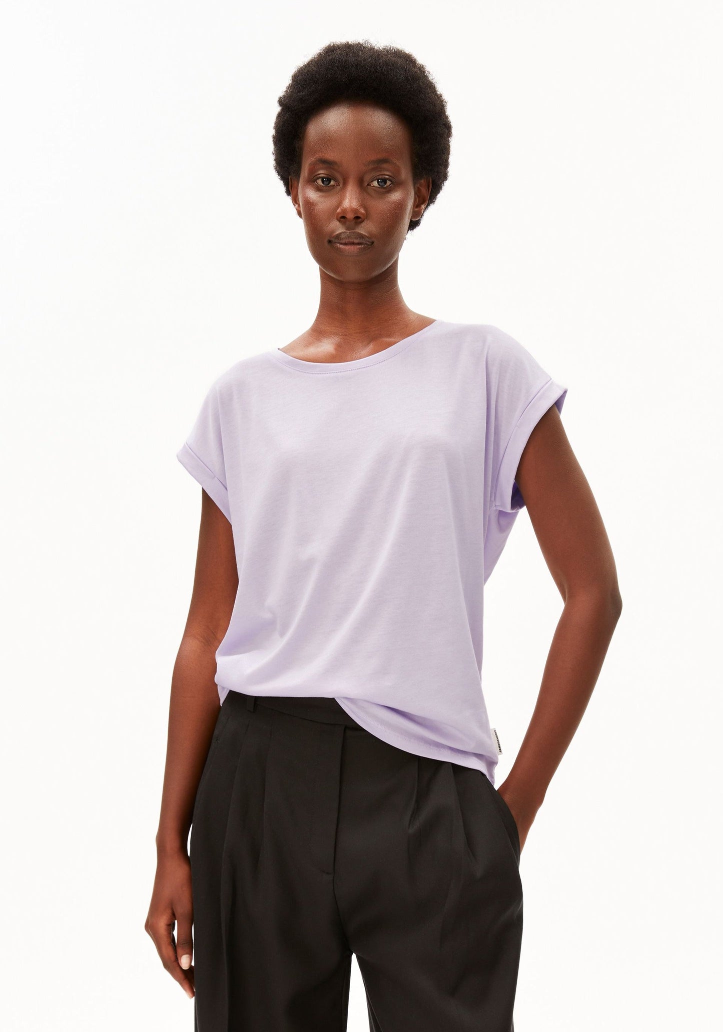 Jilaana T-Shirt Tencel Mix - Moonlit Lilac