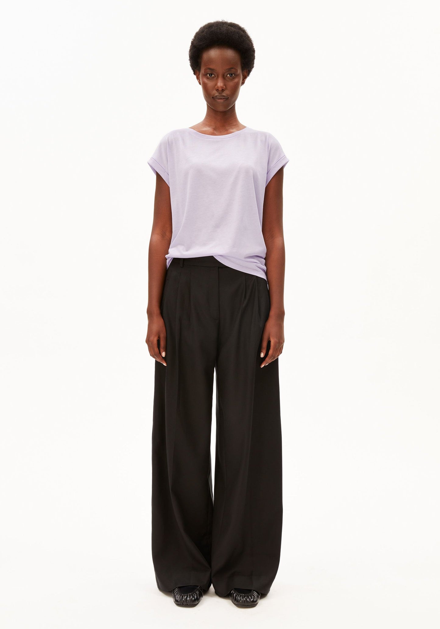 Jilaana T-Shirt Tencel Mix - Moonlit Lilac