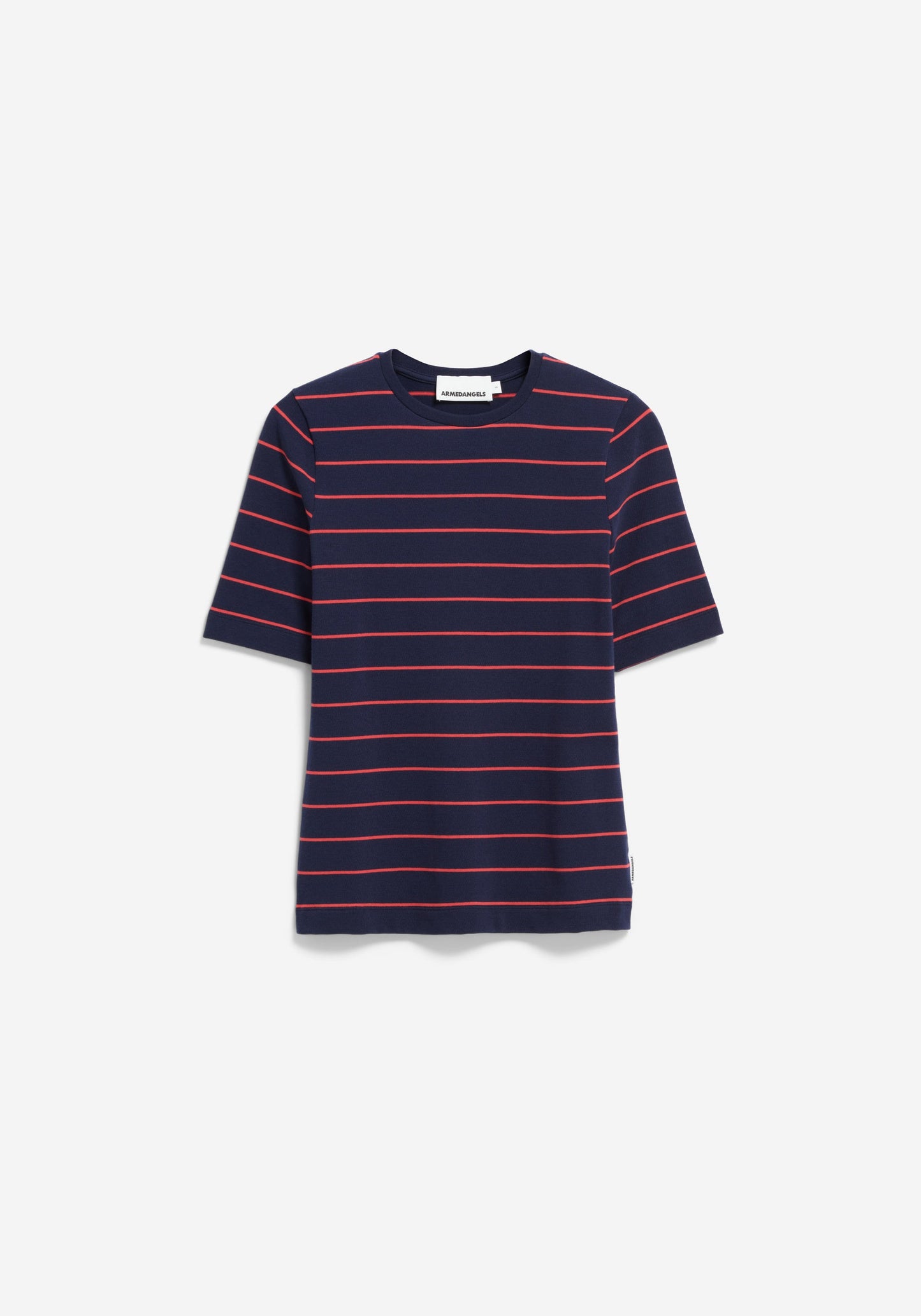 Jaanisara Fine Stripe T-Shirt - Tinted Navy/Candy Apple