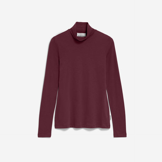 Graziliaa Wool Blend Longsleeve - Dark Cranberry