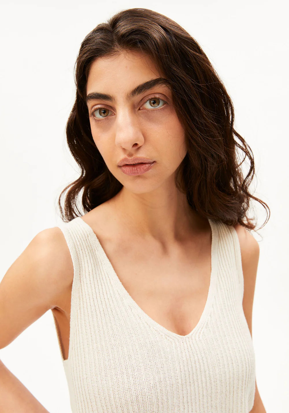 Linen Blend Knit Top - Undyed