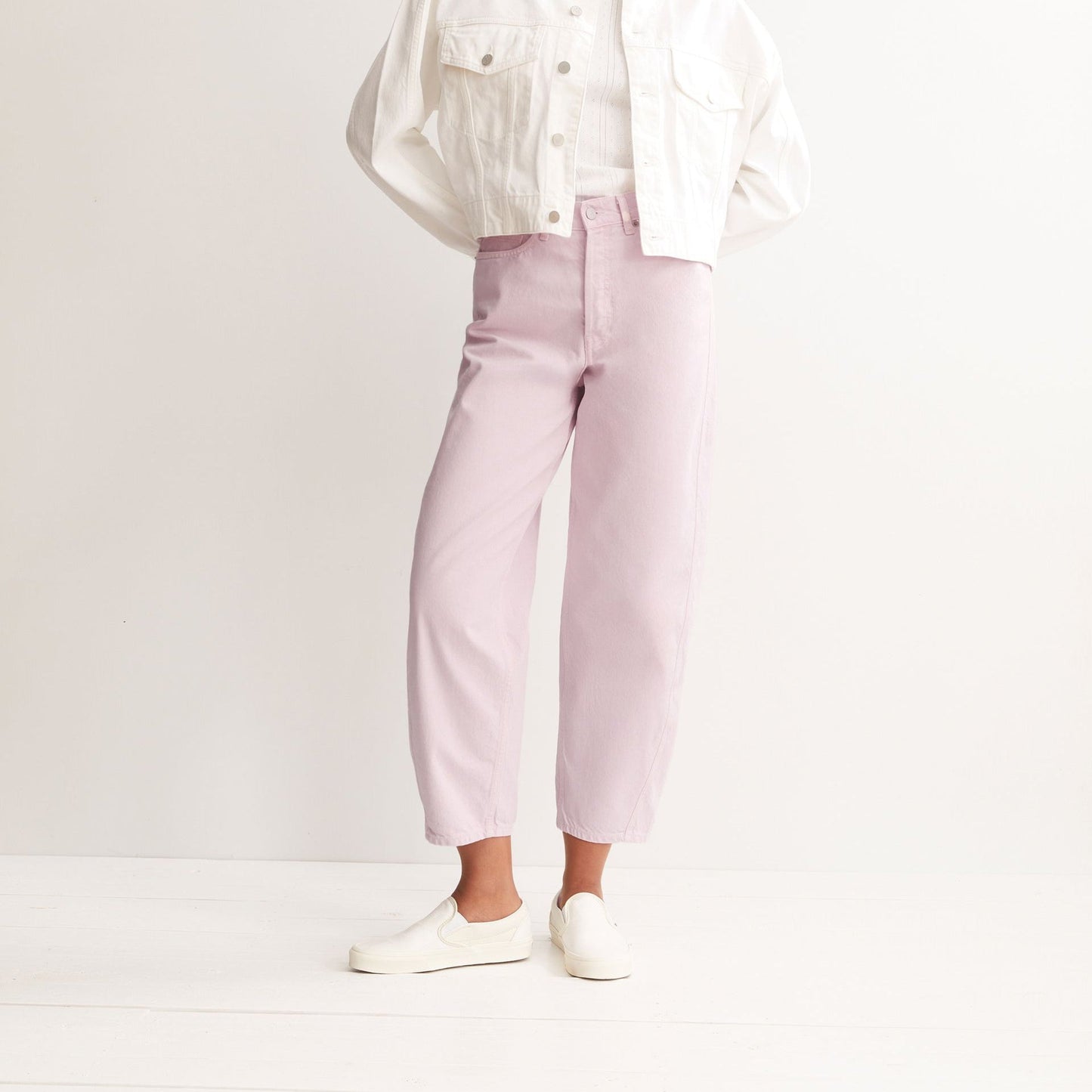 LAST ONE in 27/32 - Detox Denim Baarly High Waist Barrel - Pink Mist