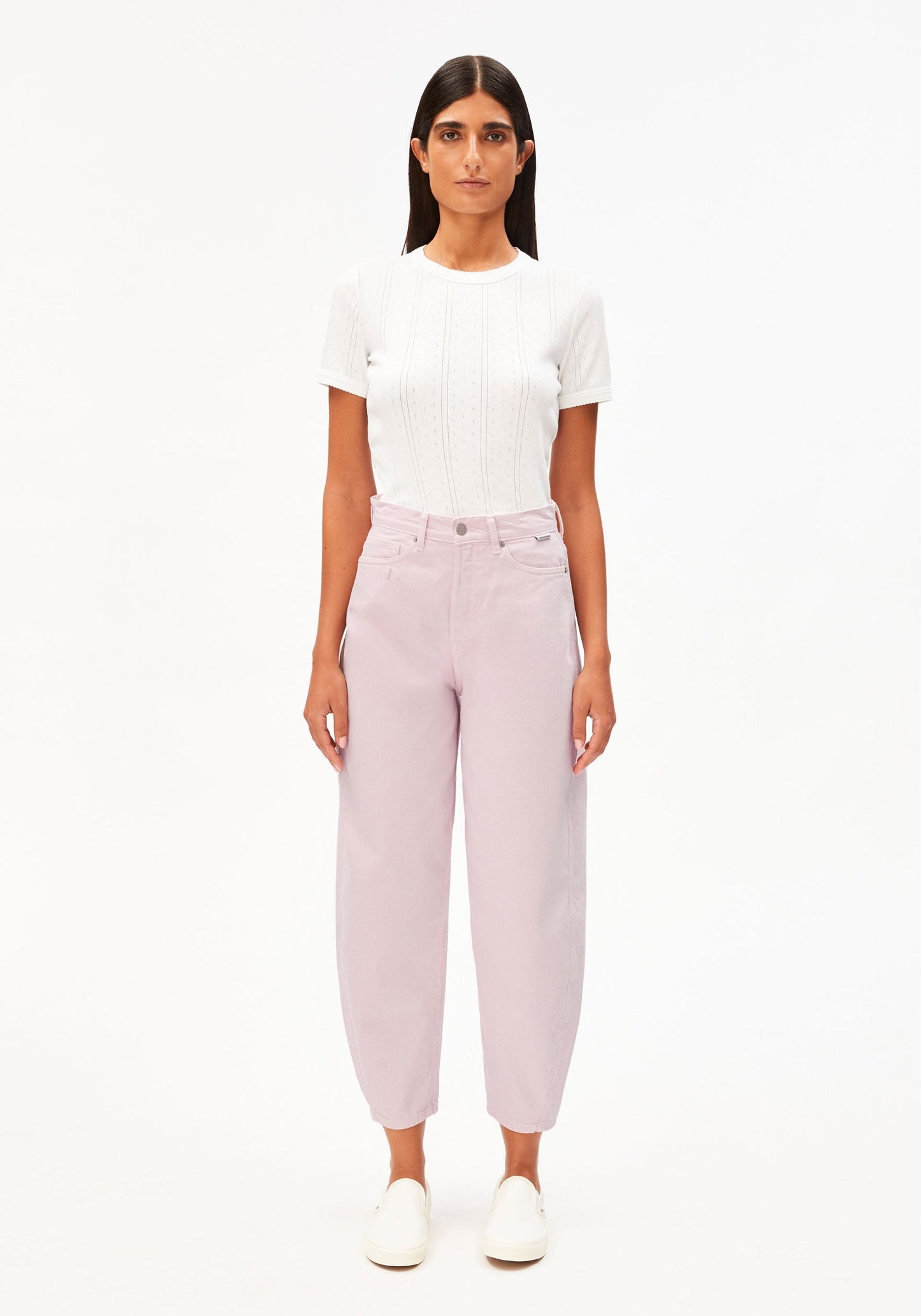 LAST ONE in 27/32 - Detox Denim Baarly High Waist Barrel - Pink Mist