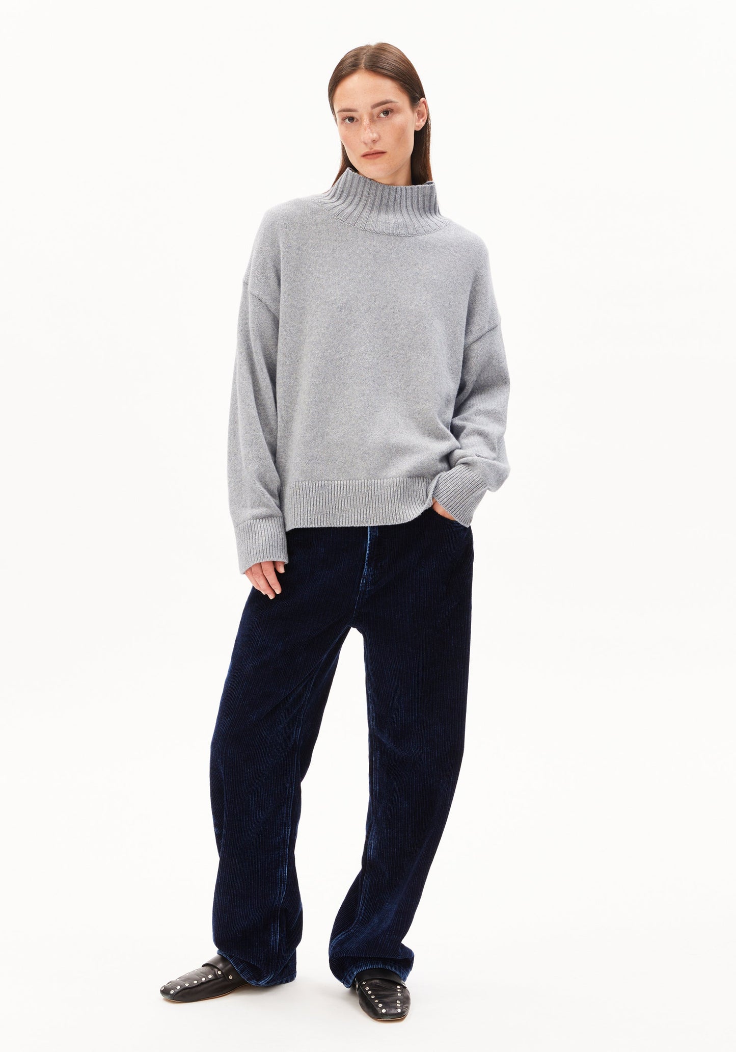 Kaarlin Knitted Sweater - Silver Melange