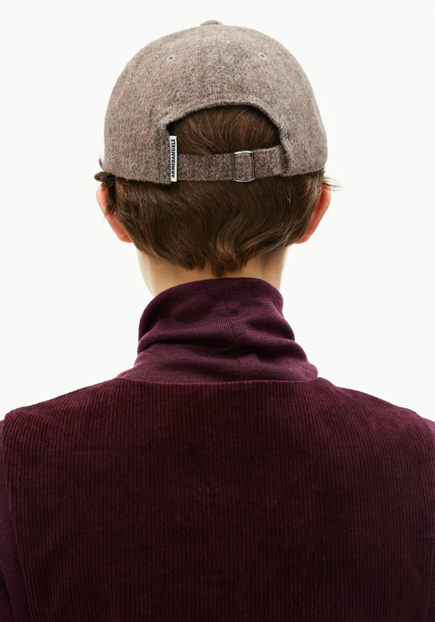 LAST ONE - Yenaas Tweed Cap - Pure/Walnut Cream