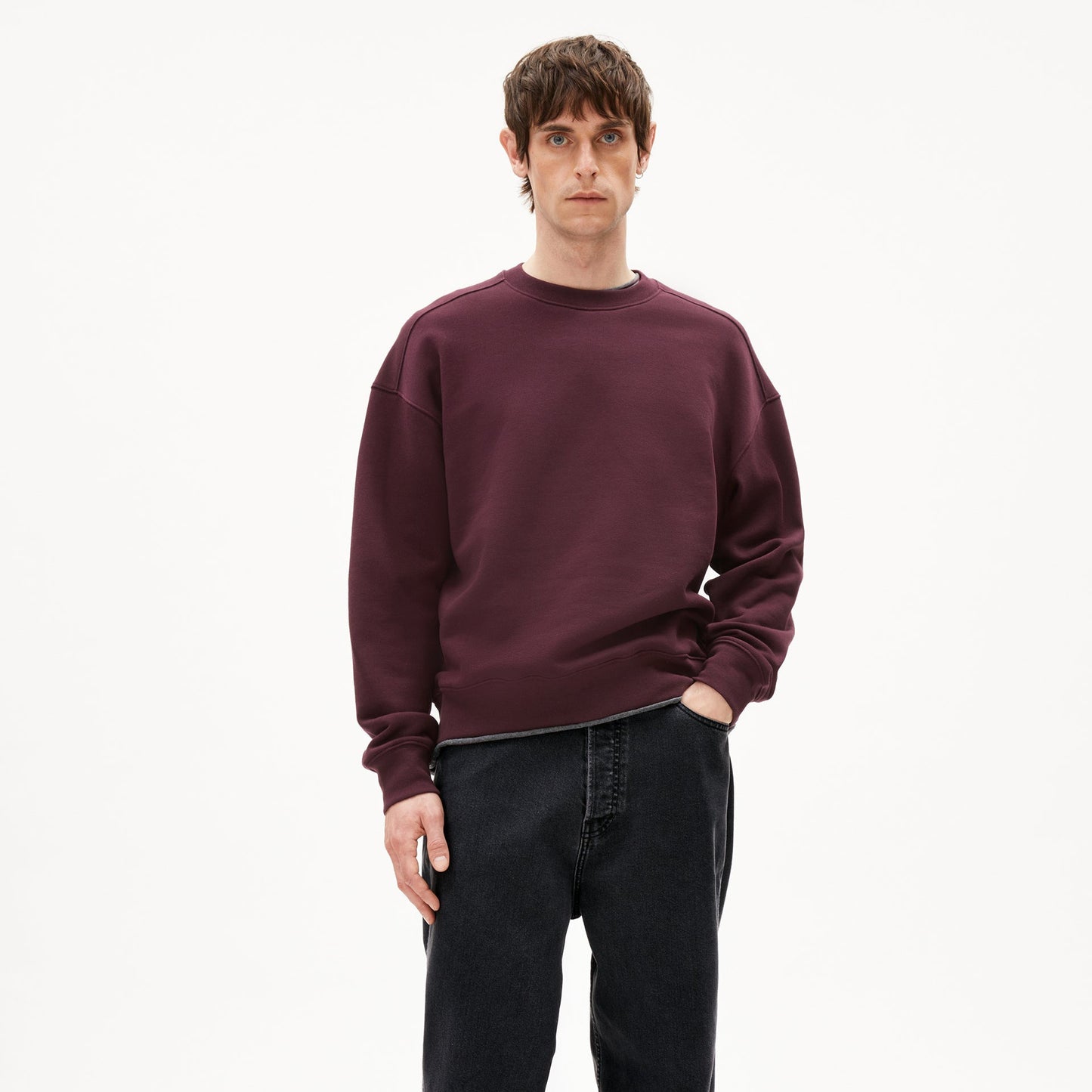Emaal Zick Zack Sweater - Dark Cranberry