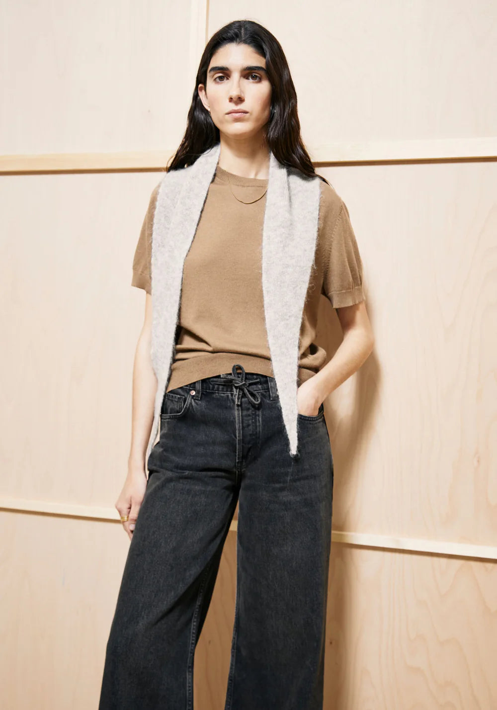 Fine Knit Short Sleeved Jumper - Amberwood
