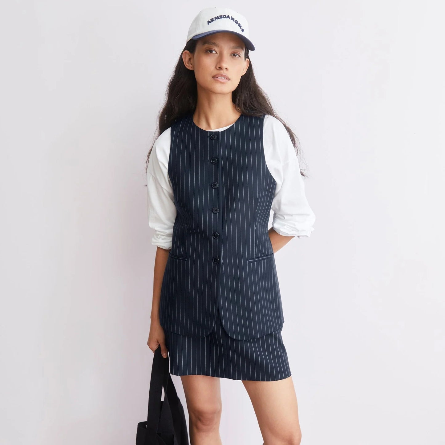 Long Vest - Pinstripe