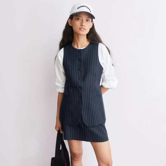 Long Vest - Pinstripe
