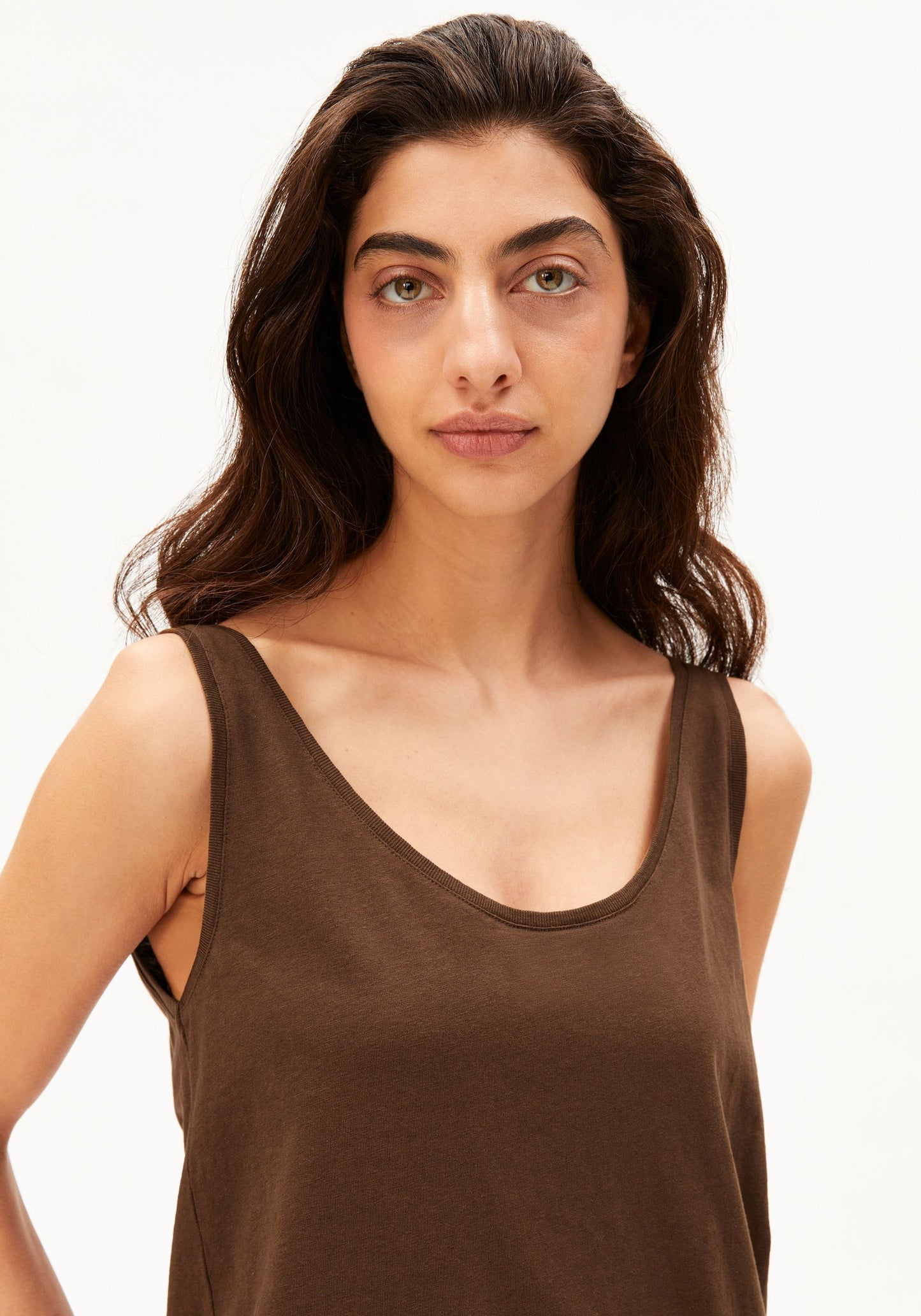 Linen Blend Top - Dried Palm