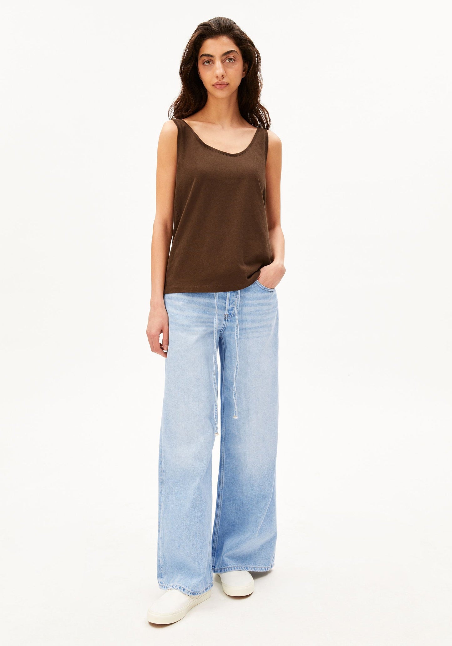 Linen Blend Top - Dried Palm