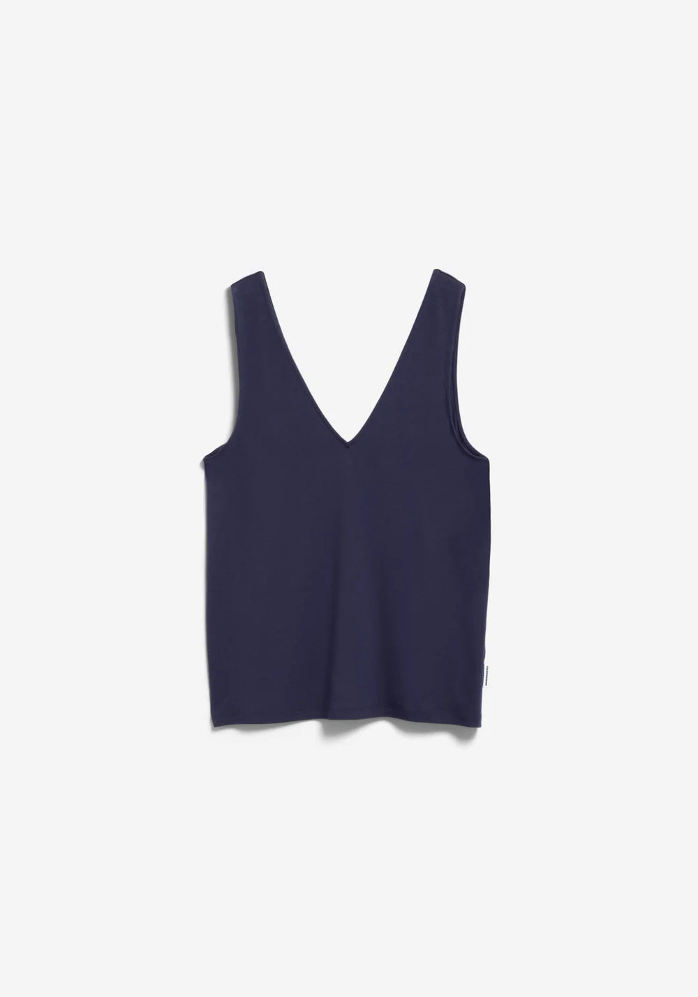 V-Neck Jersey Top - Tinted Navy