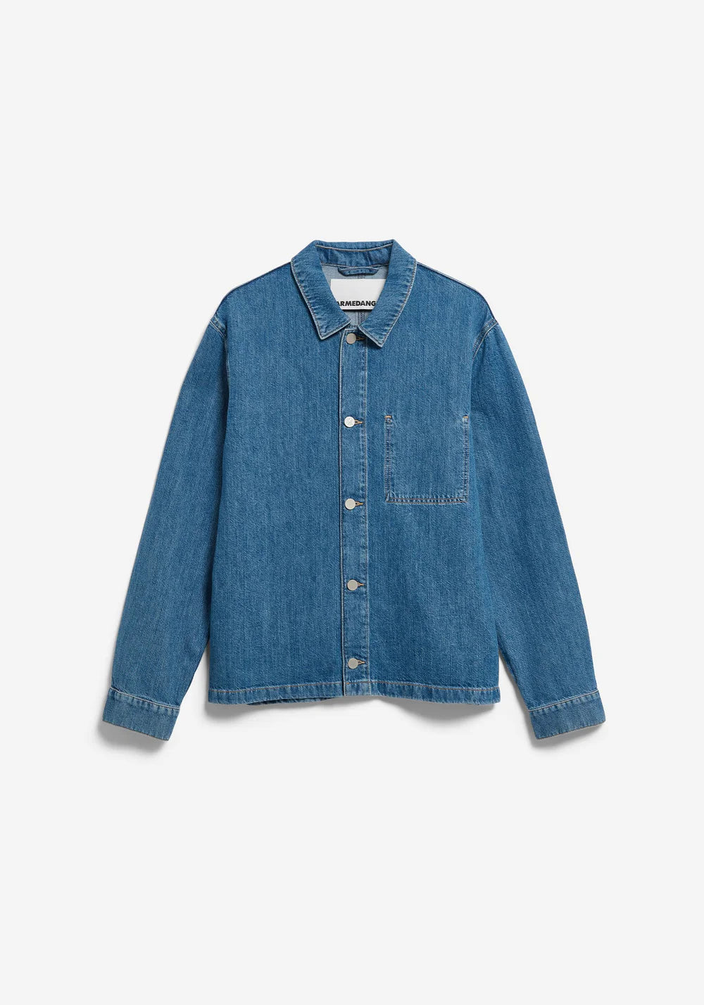 Linen Blend Denim Shirt / Jacket - Sea Salt