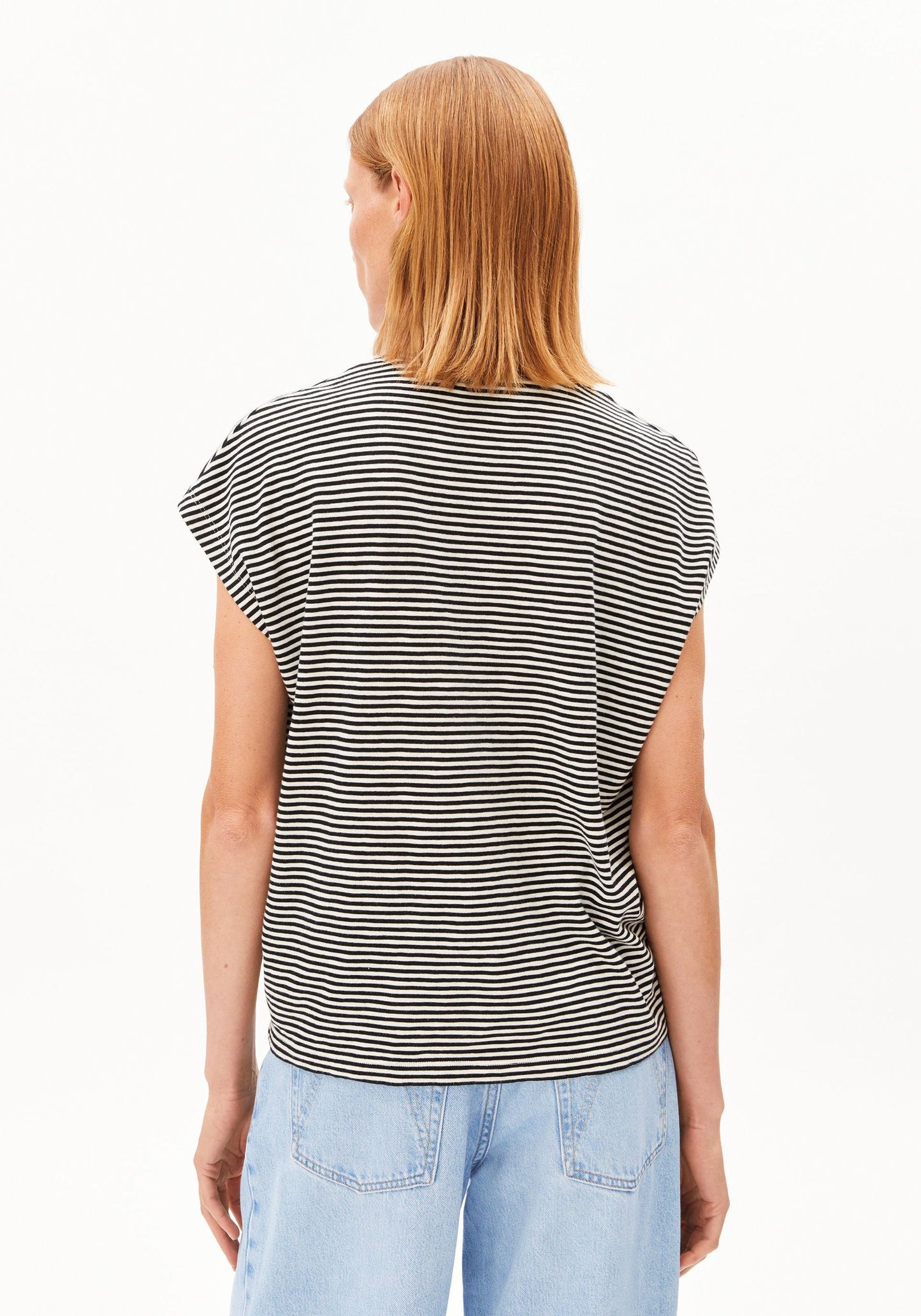 Slub Jersey Stripe T-Shirt - Black/Oatmilk