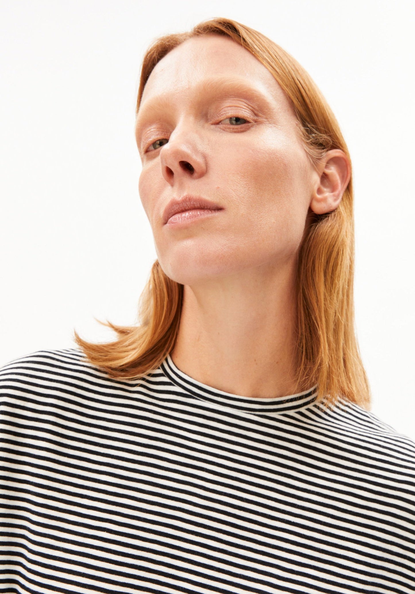 Slub Jersey Stripe T-Shirt - Black/Oatmilk
