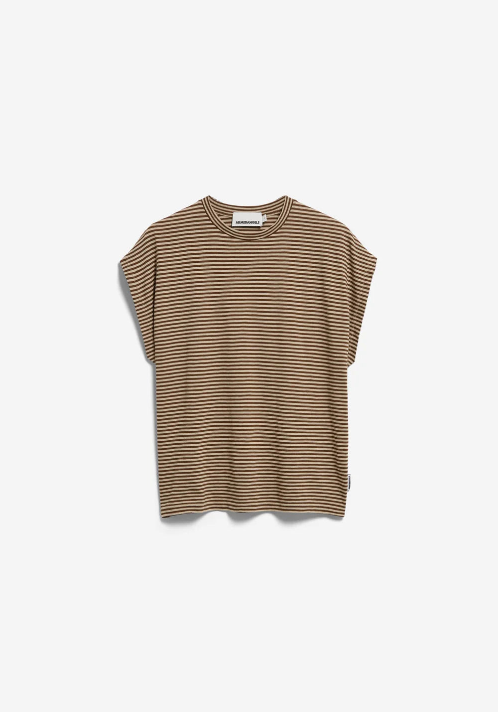 Slub Jersey Stripe T-Shirt - Sand Stone/Dried Palm
