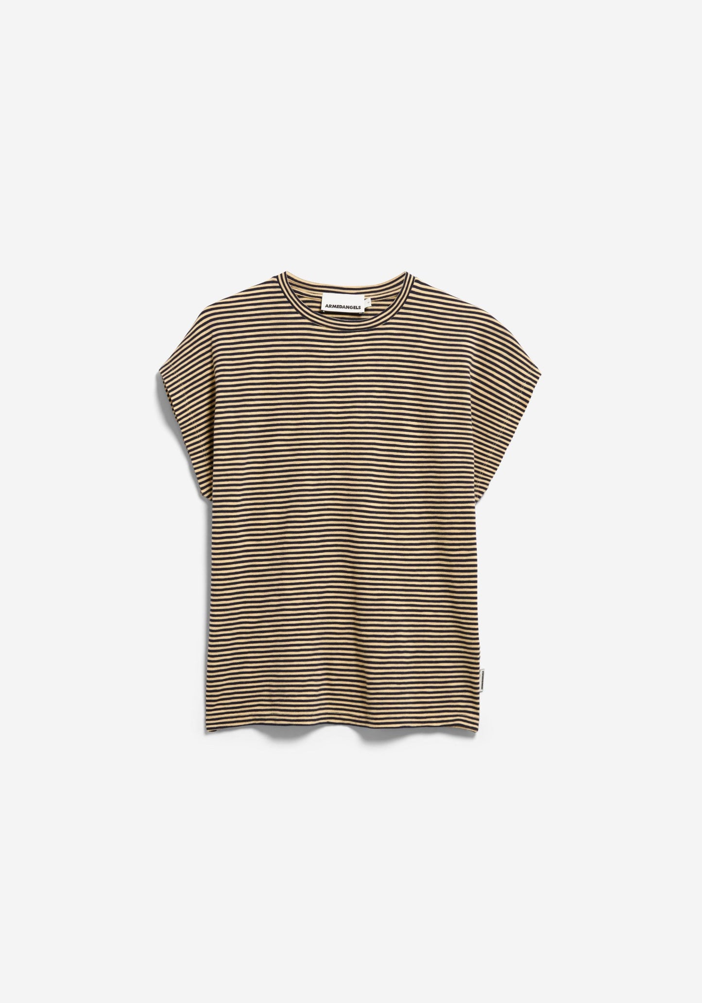 Slub Jersey Stripe T-Shirt - Tinted Navy/Golden Hay