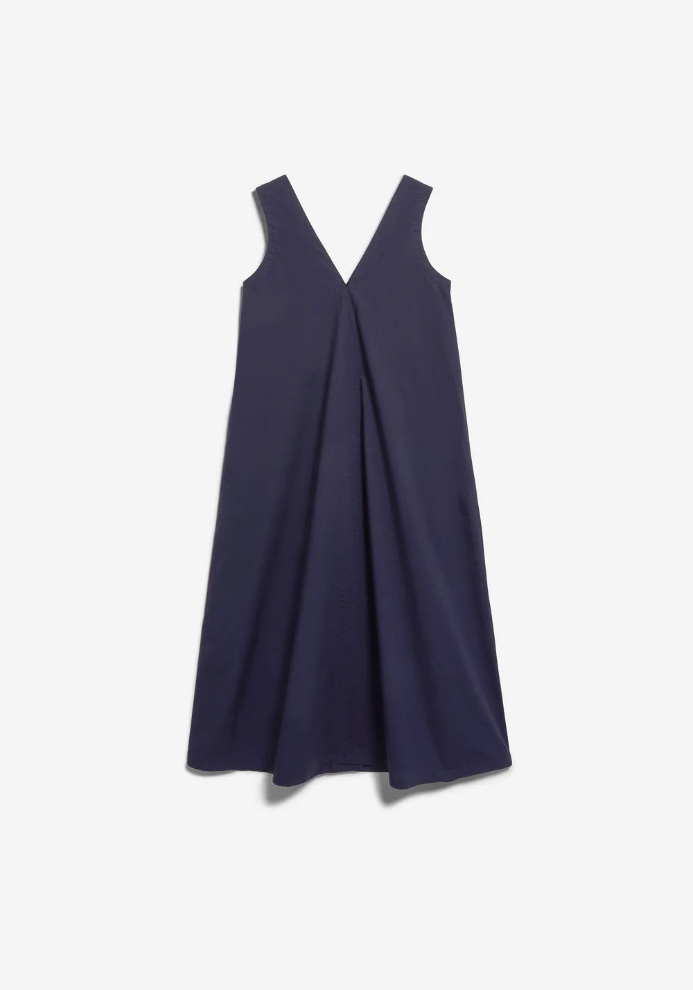 Poplin Maxi V-neck Dress - Tinted Navy