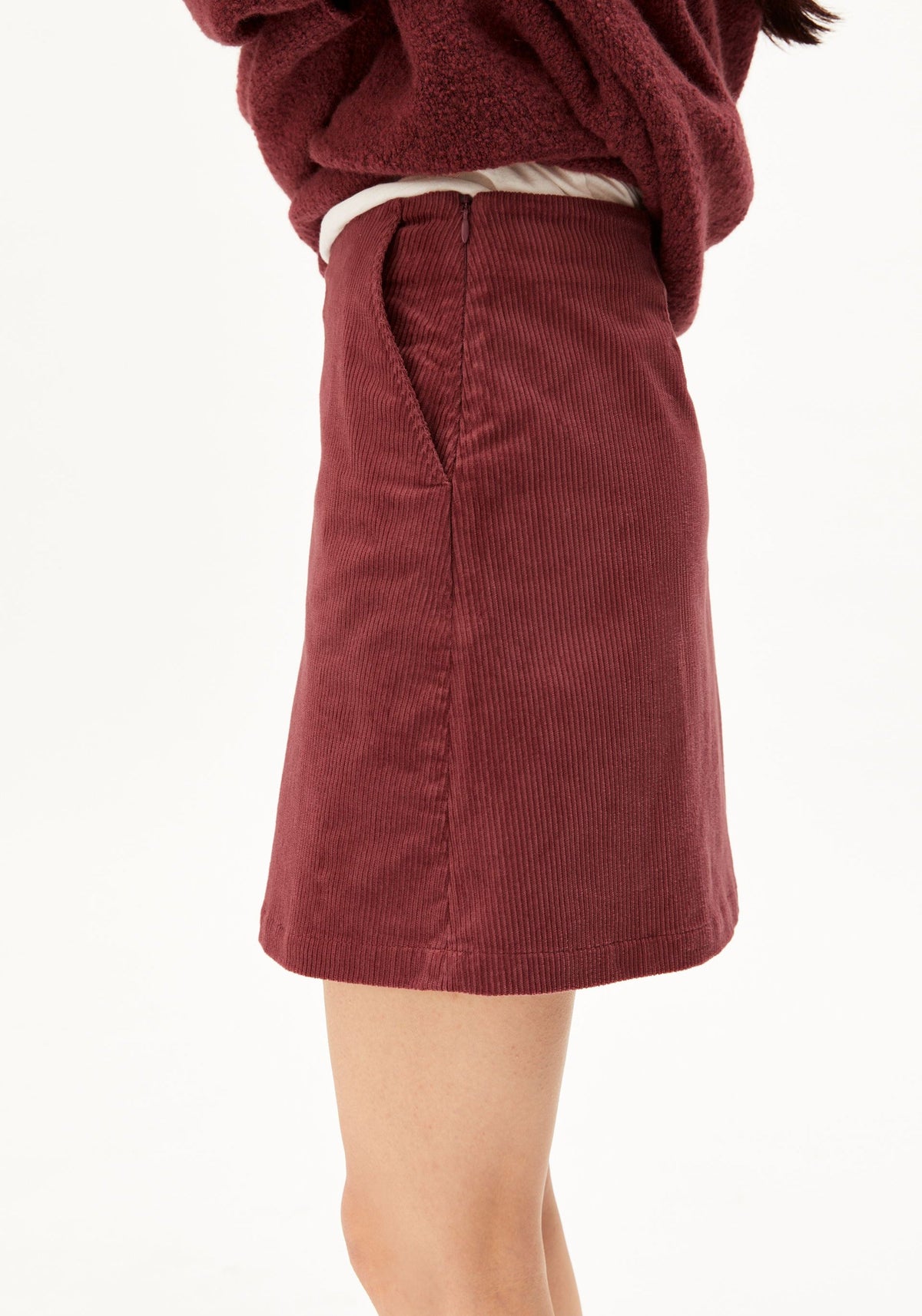 Corduroy Mini Skirt - Velvet Ember