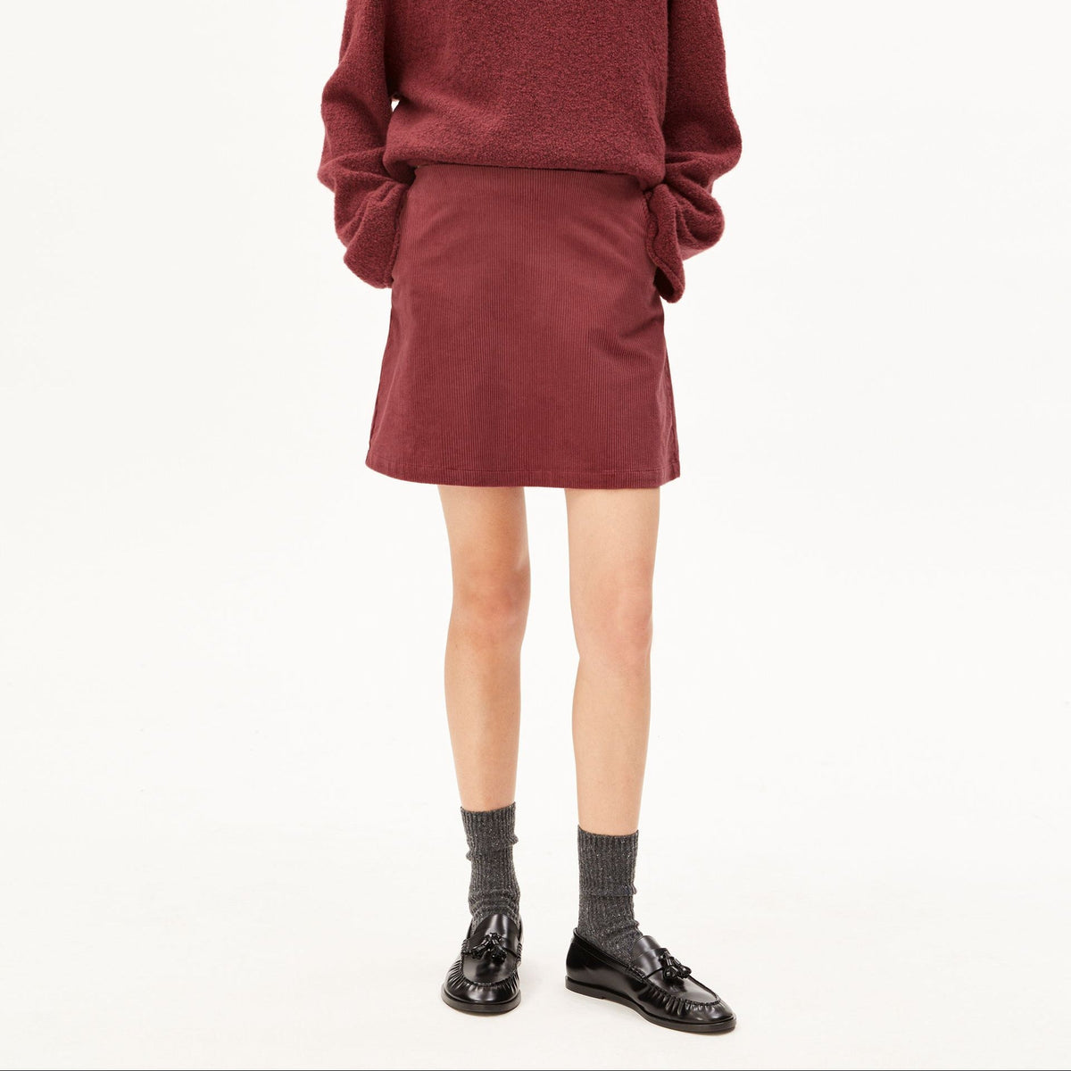 Corduroy Mini Skirt - Velvet Ember
