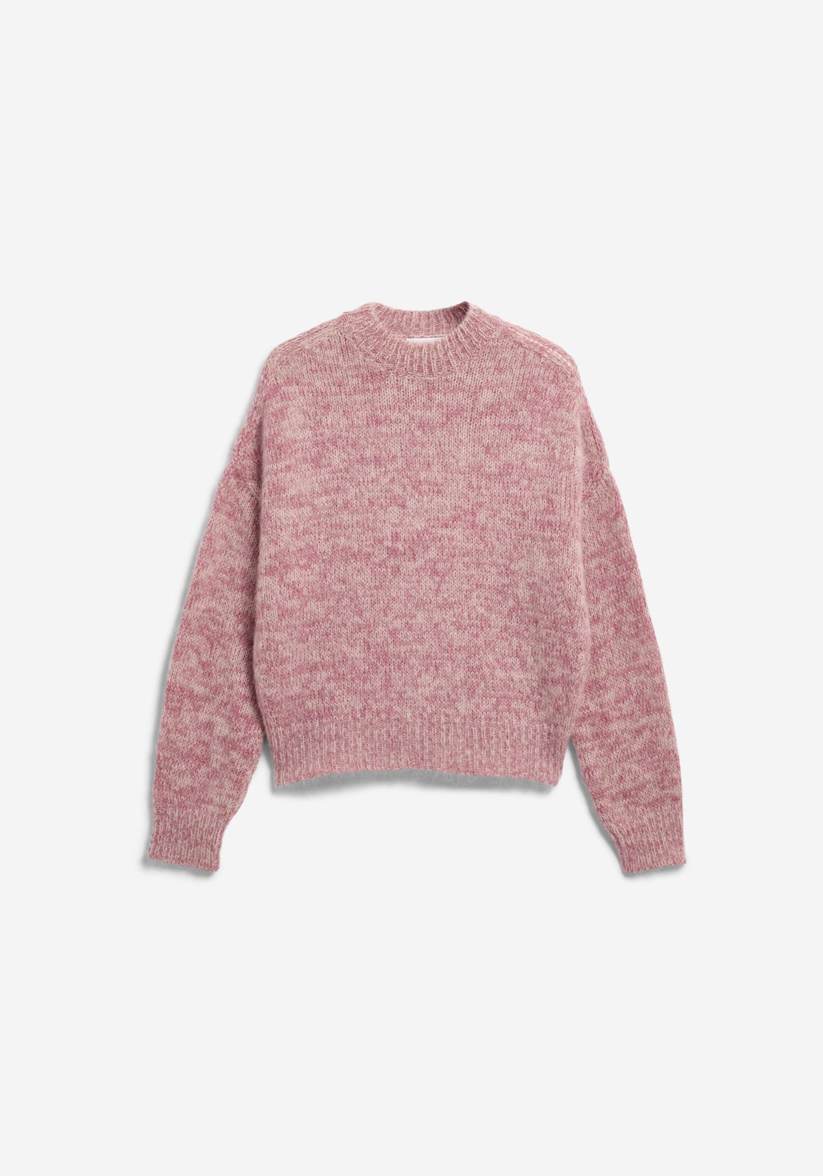 Mouliné Brushed Knit Sweater - Velvet Ember/Oatmilk