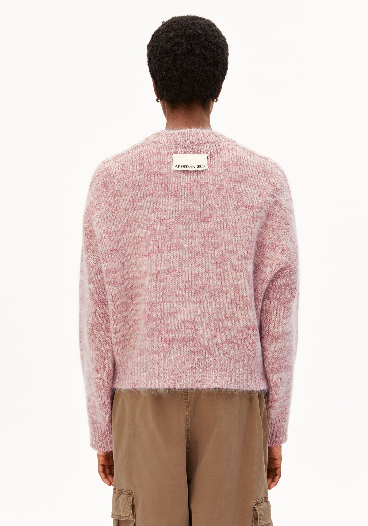 Mouliné Brushed Knit Sweater - Velvet Ember/Oatmilk