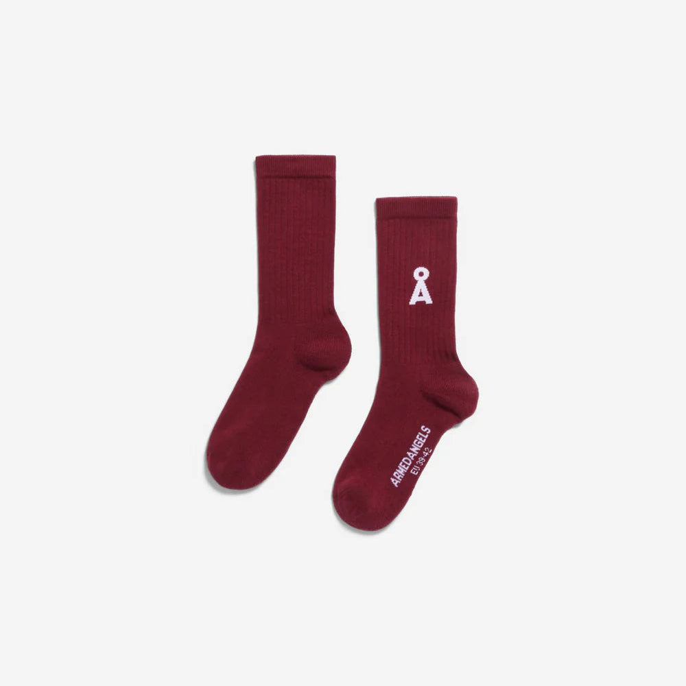 Saamus Bold Socks - Velvet Red
