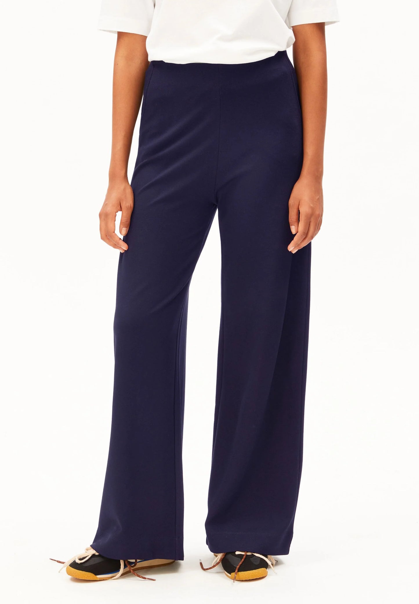Jerseu Wide Leg Pants -  Tinted Navy