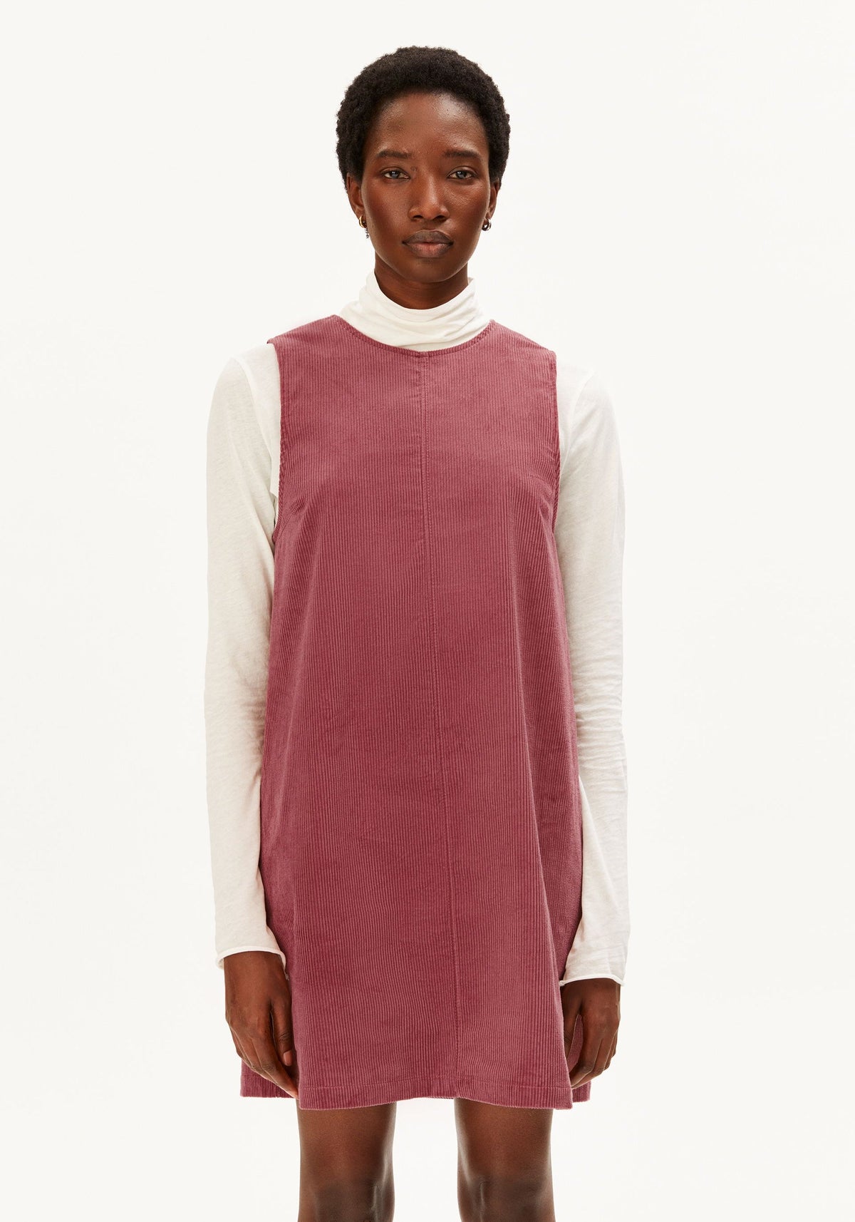 Corduroy Mini Dress - Velvet Ember