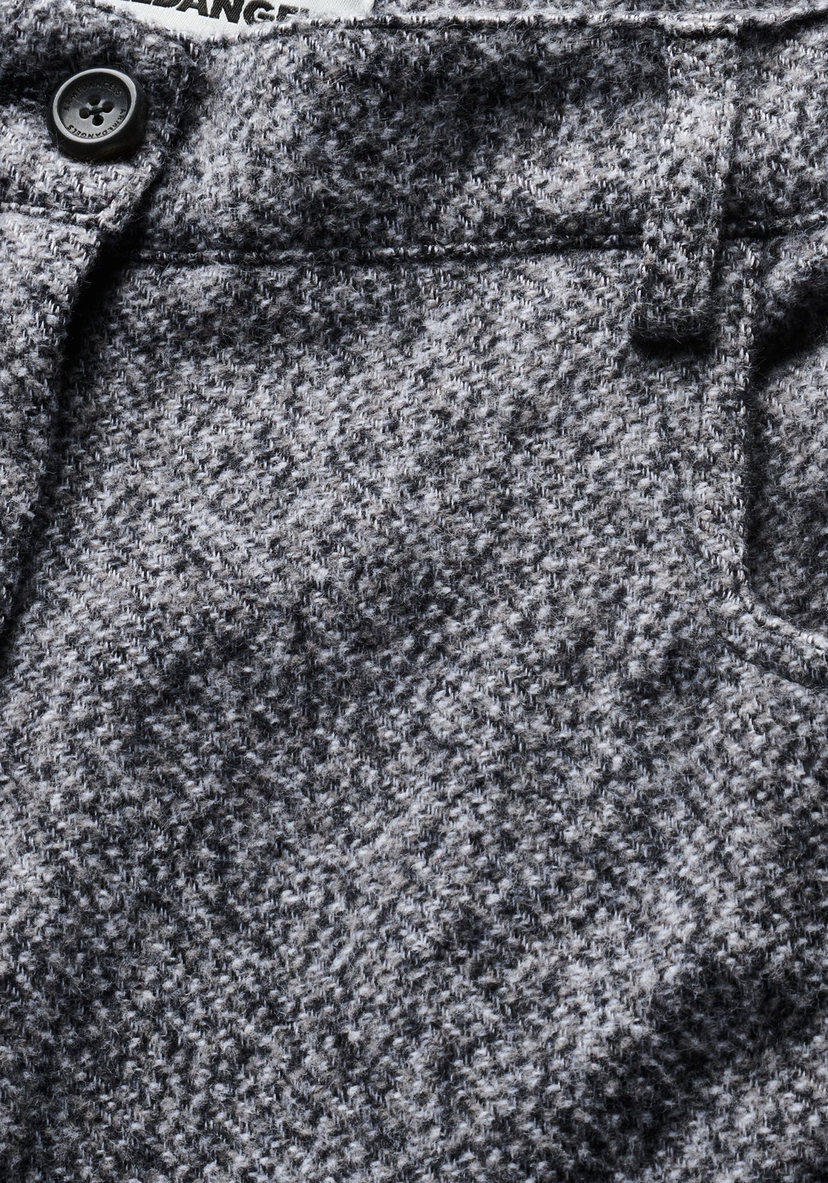 Tweed Barrel Pants - Mid Grey Melange/Oatmilk