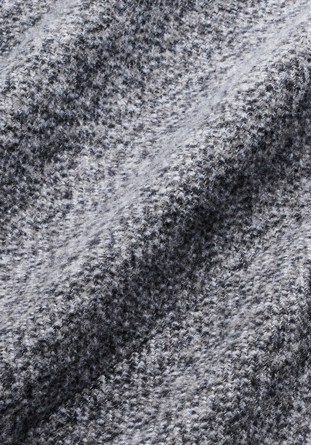 Tweed Oversized Blazer - Mid Grey Melange/Oatmilk