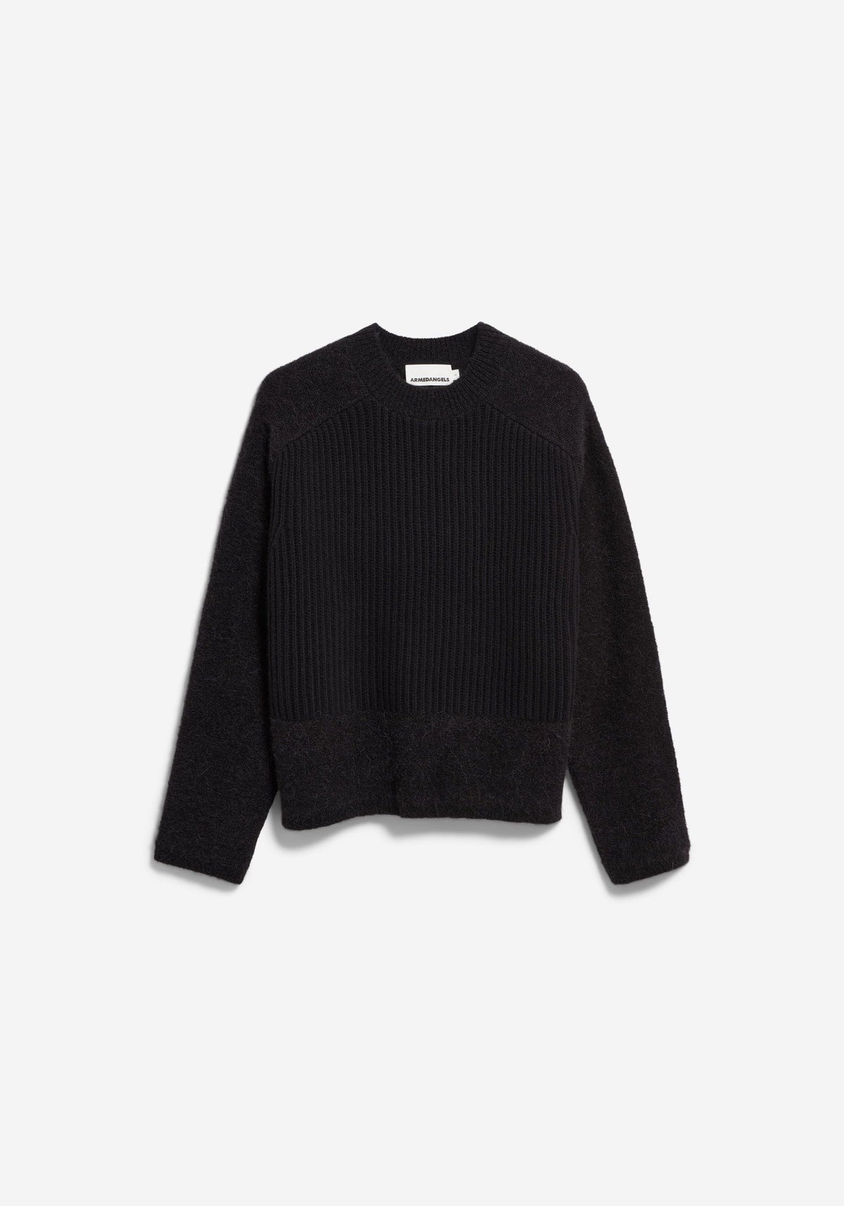 Alpaca Blend Knit Sweater - Black