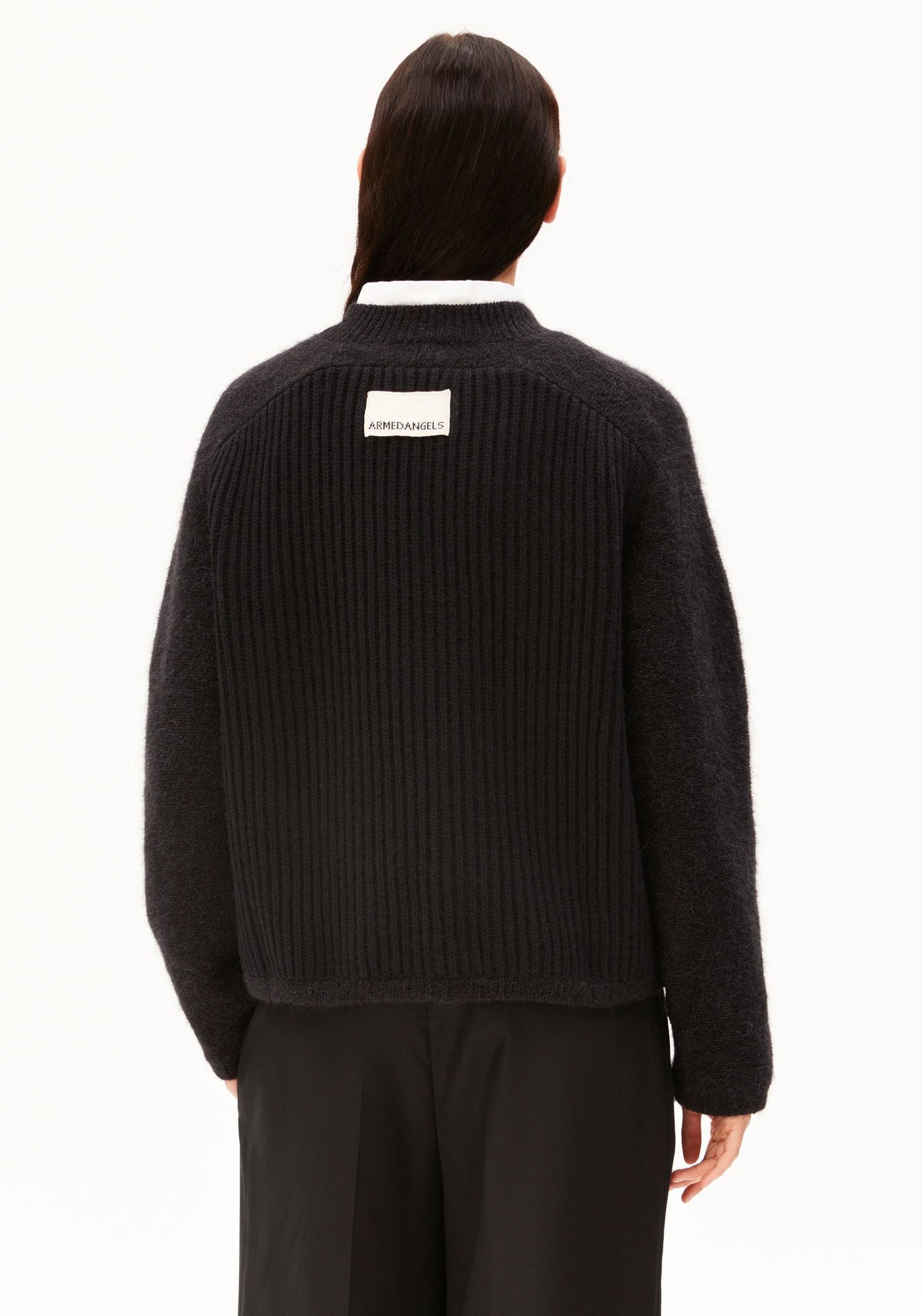 Alpaca Blend Knit Sweater - Black