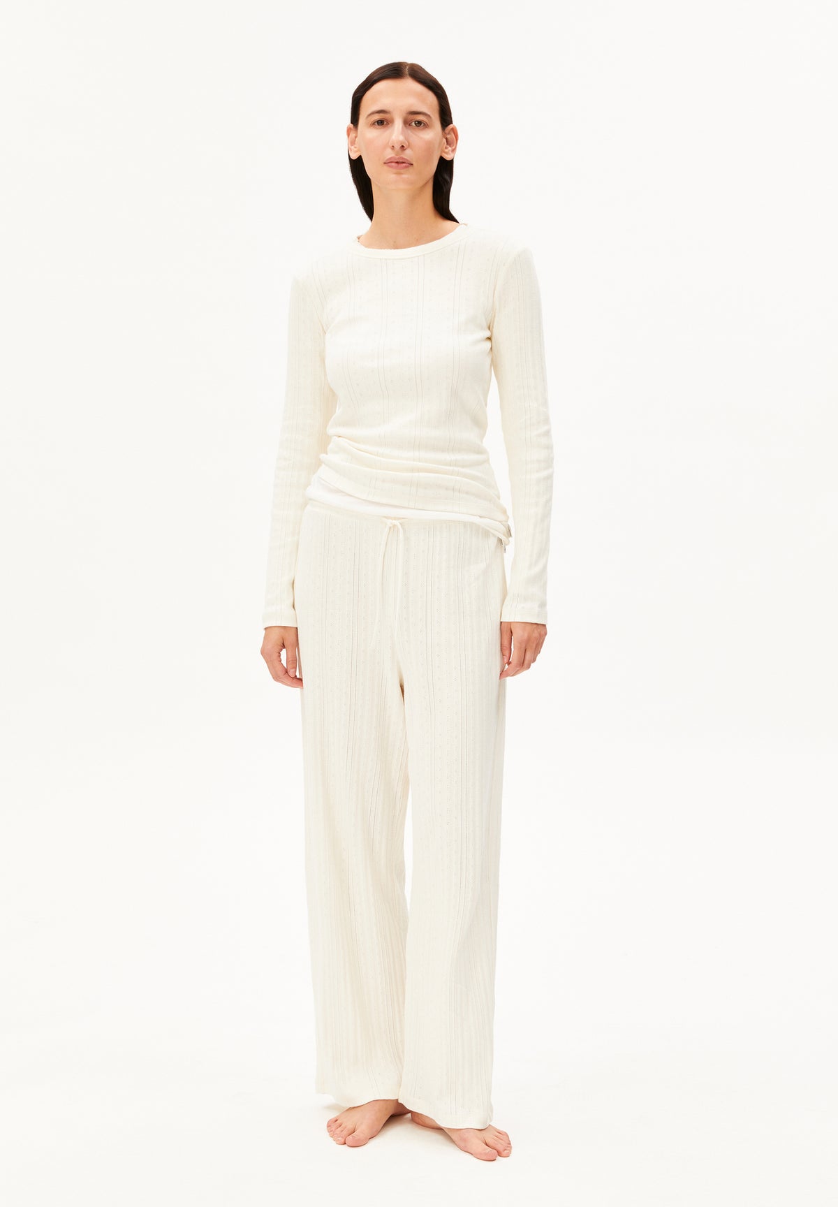 Pointelle Longsleeve - Oatmilk