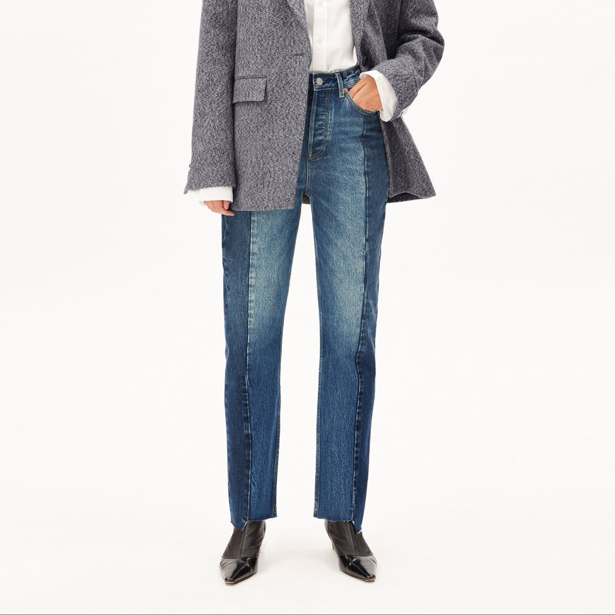 Aaikala Hight Waist Patch Jeans - Mosaic