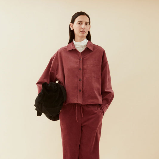 Nalaani Corduroy Blouse - Velvet Ember