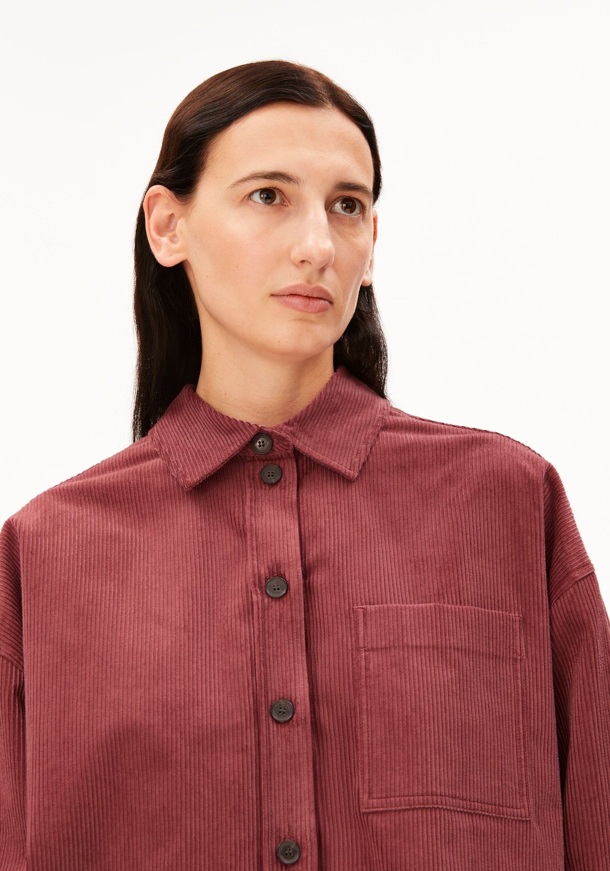 Nalaani Corduroy Blouse - Velvet Ember
