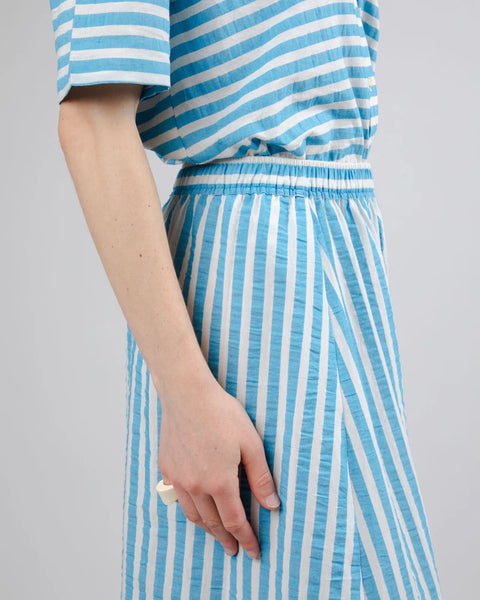 Striped Long Skirt Pool - Blue