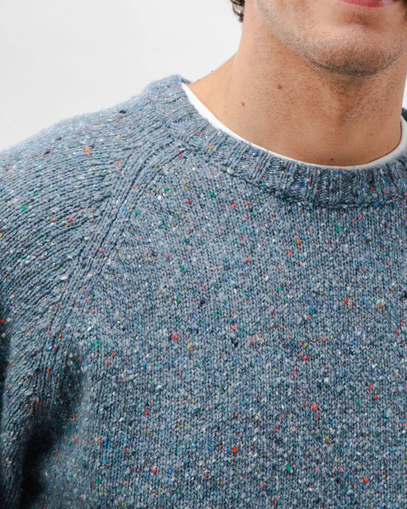 LAST ONE in L - Puzzle Raglan Wool Sweater - Dark Grey